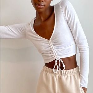 Aritzia Wilfred Lynxed Longsleeve (Ruched)